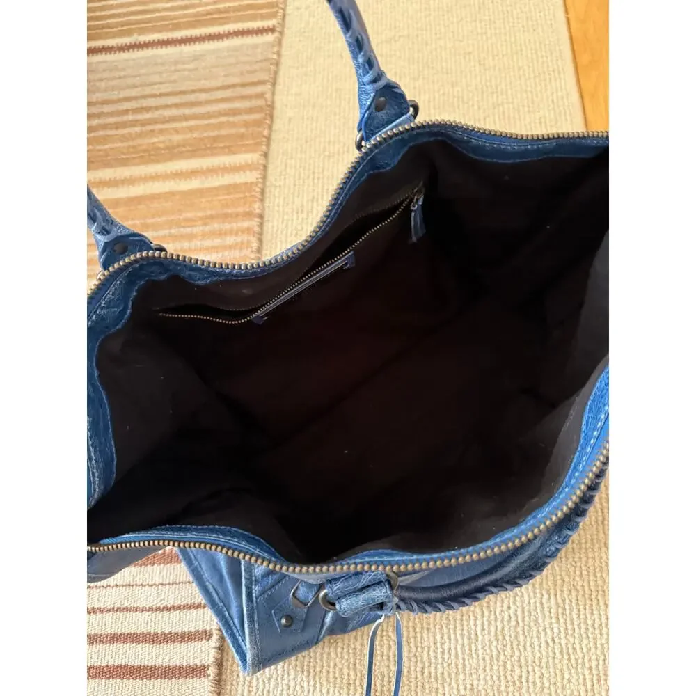 BALENCIAGA Vintage Weekender XL City Bag Blue Moto